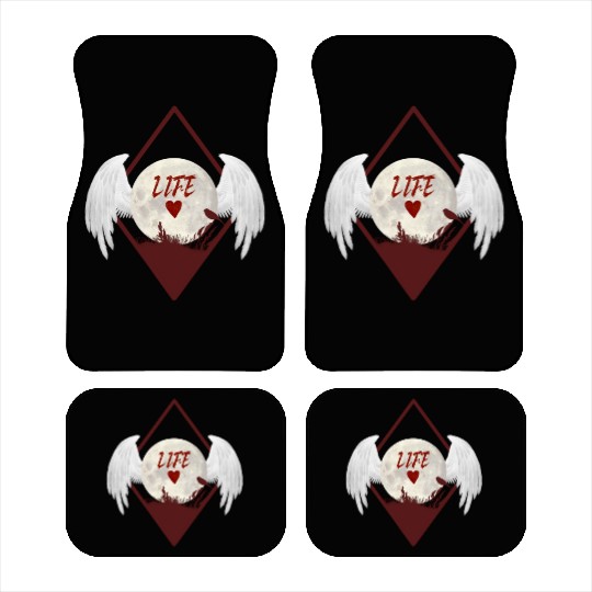 Moonlit Heart with Angel Wings (LIFE) Car Mats