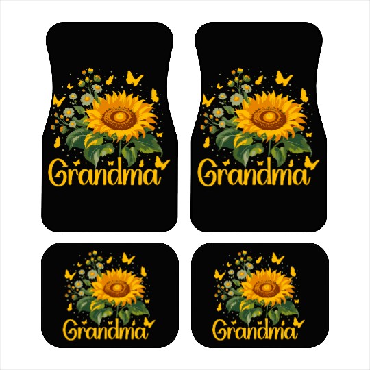 Grandma Sunflower Appreciation Design Car Mats