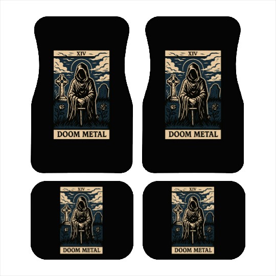 Dooom Metal Tarot Card – Shadows, Sorcery & Solitud Car Mats