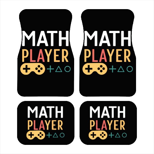 Math Gamer Player – Video Game Style Math Design Car Mats