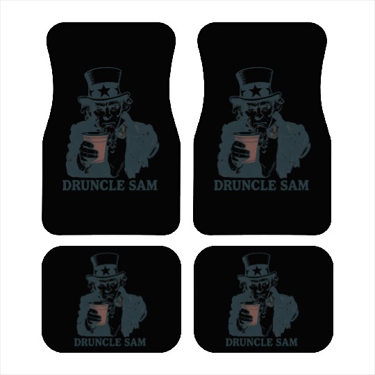 Druncle Sam Funny 4th Of July Druncle Sam Car Mats