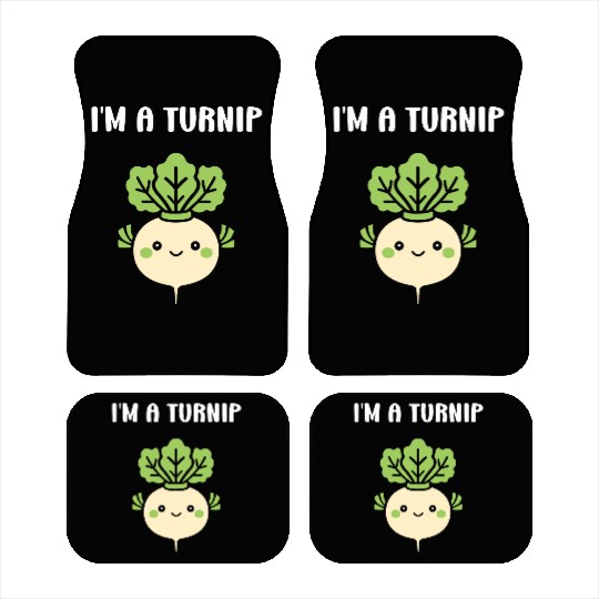 Turnip Character Illustration Car Mats