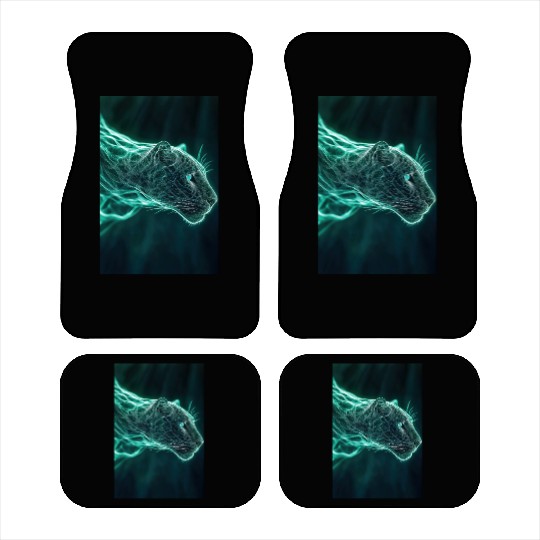 Neon Jaguar Spirit Form Car Mats