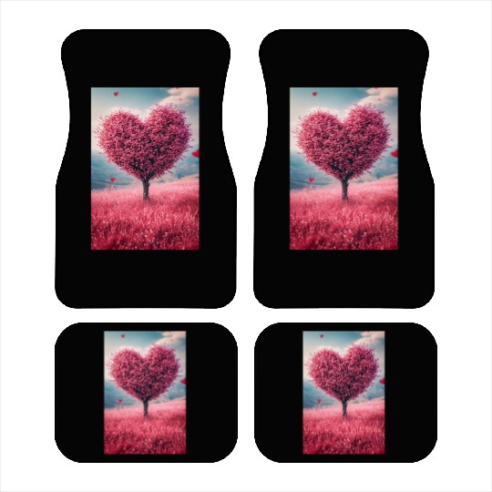 Romantic Heart Tree in Bloom Car Mats