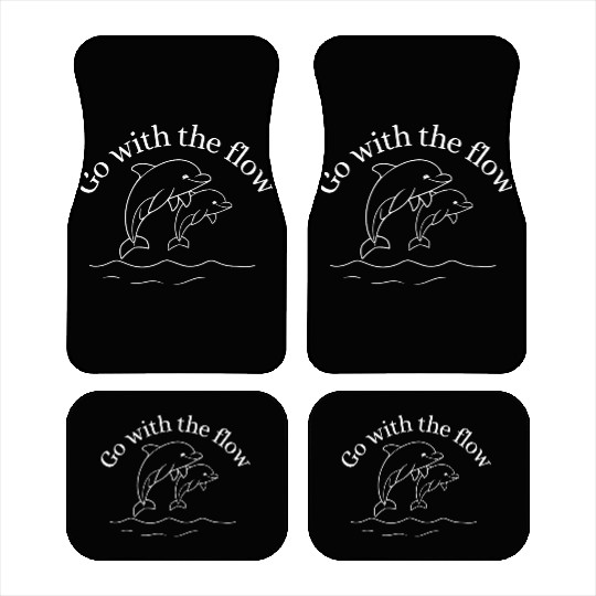 Go with the flow dolphins Car Mats