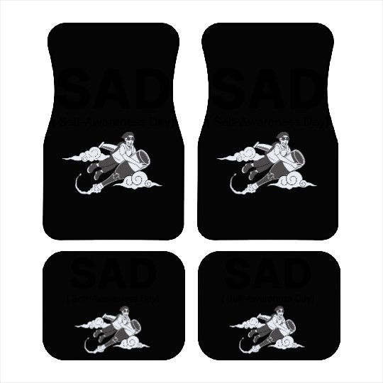 SAD – Self-Awareness Day Car Mats for Happy Lone Wolves