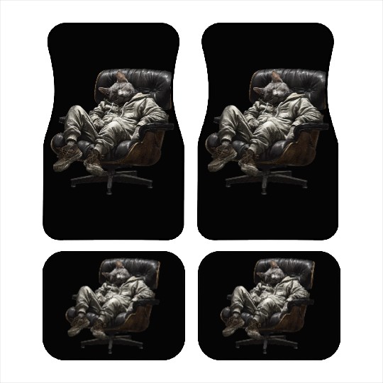 Chill Catnap Cat in Casual Car Mats Lounge