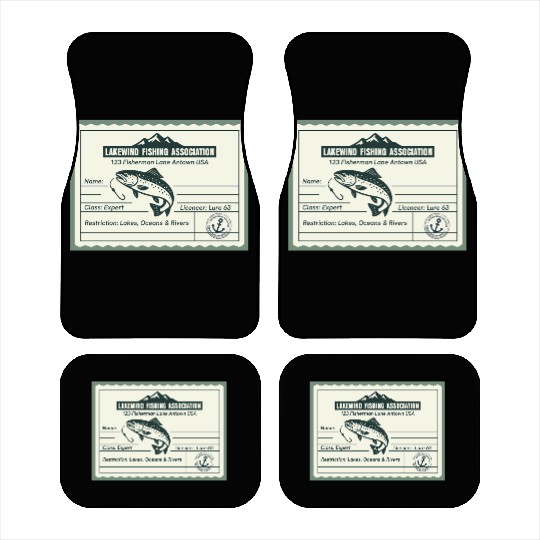 Fishing License PR Car Mats