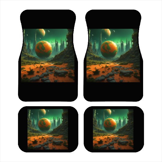 Sci-Fi Futuristic Alien Planet Landscape Car Mats