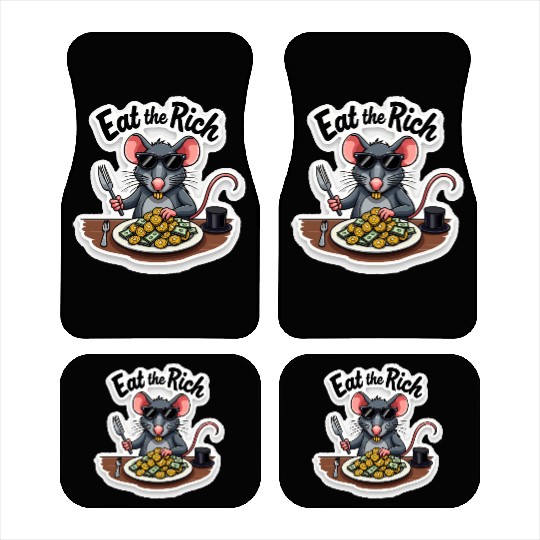 Eat the Rich Rat – Street Rebellion Car Mats
