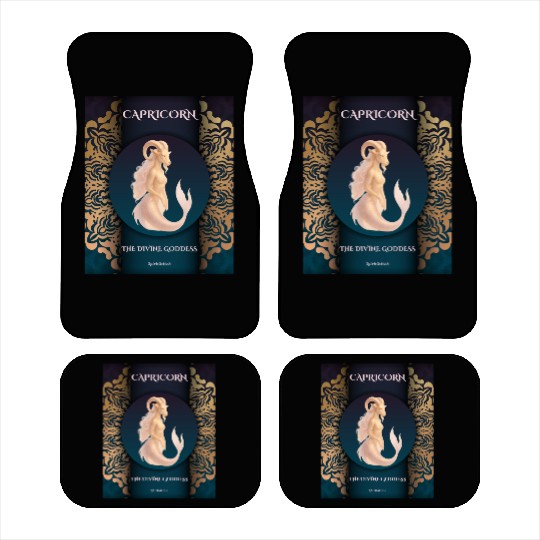 Capricorn Divine Goddess Illustration Car Mats