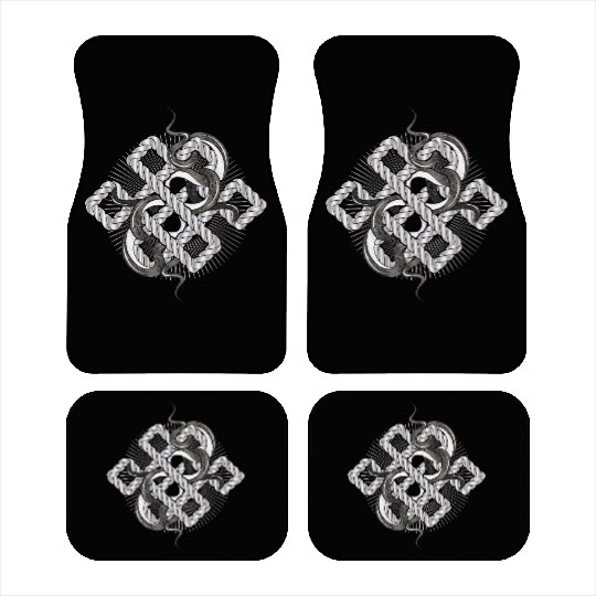 Silver Snake Knot – Mystical & Elegant Car Mats