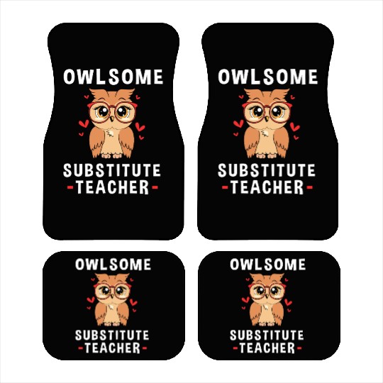 Substitute Teacher Owl School Teaching Car Mats