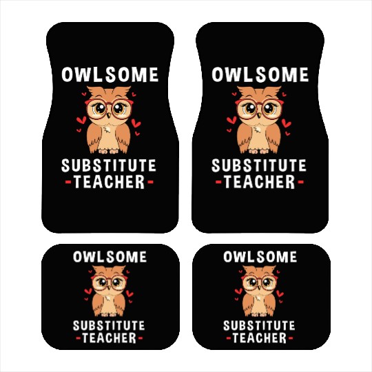 Substitute Teacher Owl School Teaching Car Mats