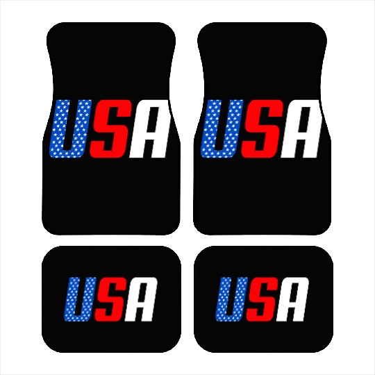 Stars and Stripes USA Flag Design Car Mats