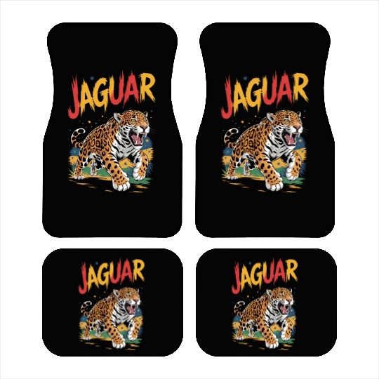 Vivid Jaguar Bold Print Car Mats