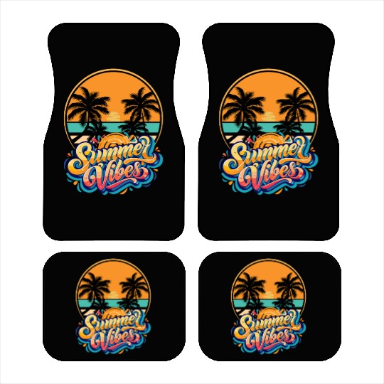 Tropical Sunset Summer Vibes Design Car Mats