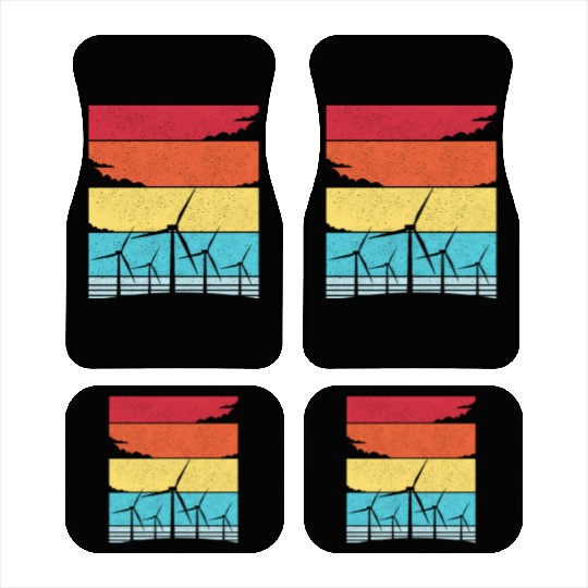 Wind Energy Earth Day Wind Turbine Car Mats