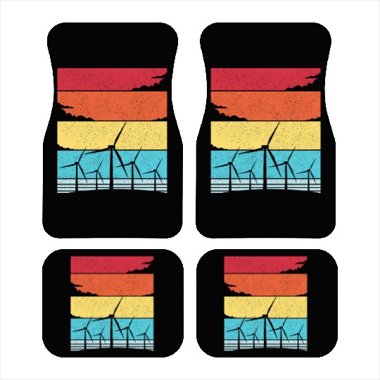 Wind Energy Earth Day Wind Turbine Car Mats