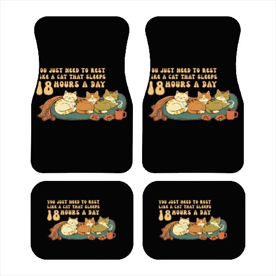 Relaxing Cat Nap Quote Design Car Mats