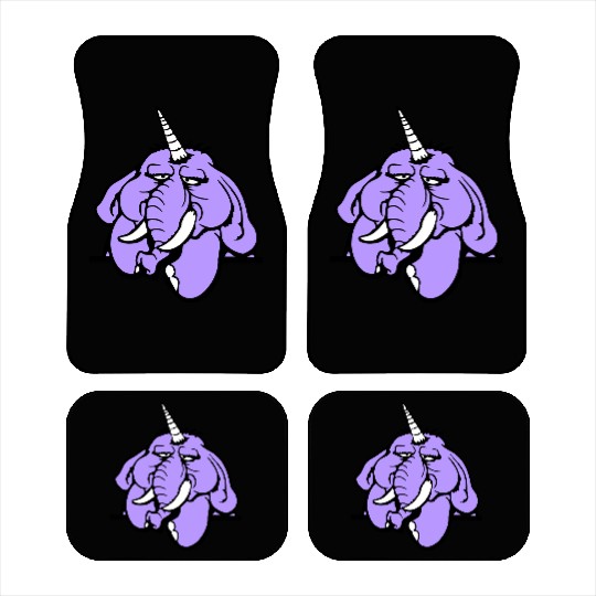 Unicorn Big Elephant Sitting Angry Sad Funny Cool Car Mats