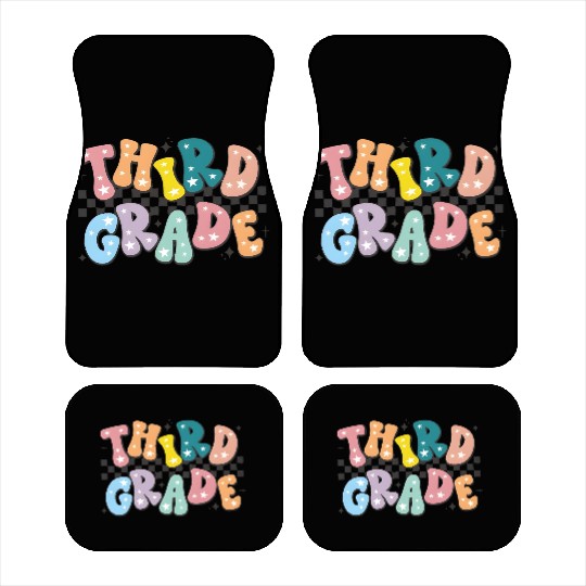 Colorful Starry Thank You Card Design Car Mats