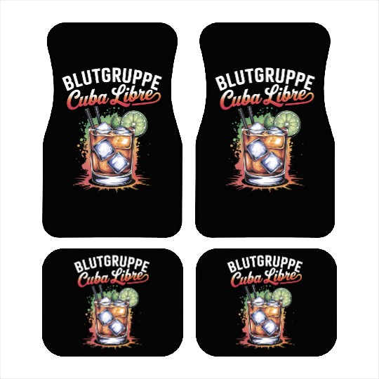 Blutgruppe Cuba Libre Cocktail Bartender Car Mats