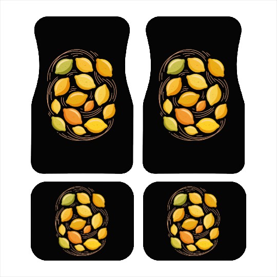 Lemon Pattern for Citrus Lovers Car Mats