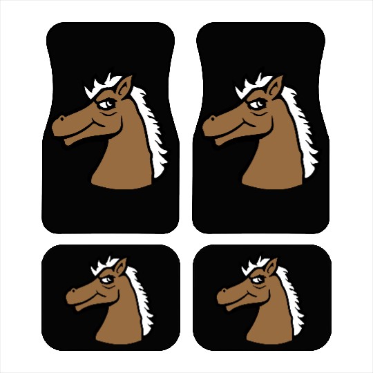 Horse Cool look Smile Guy Stallion Man Fun Bad Boy Car Mats