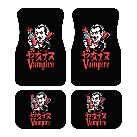 Vampire Cartoon Character with Potion Car Mats