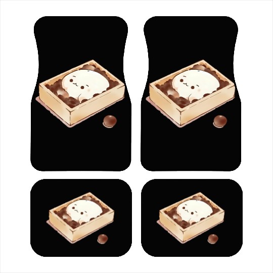 Kawaii Mochi Cookie Illustration Car Mats
