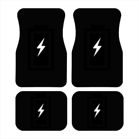 Dynamic Lightning Bolt Graphic Car Mats