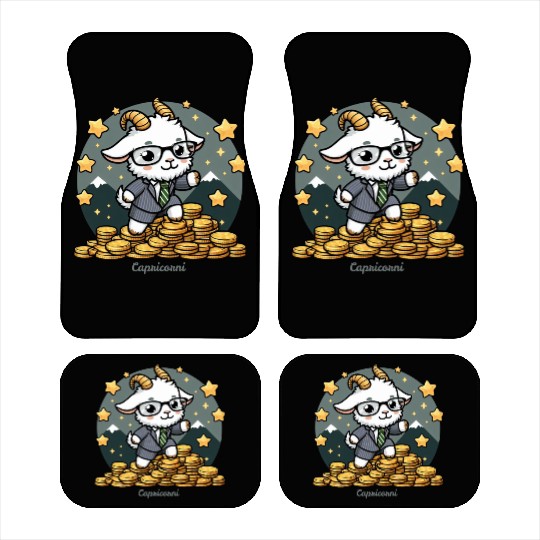 Capricorn Business Goat Illustration Car Mats