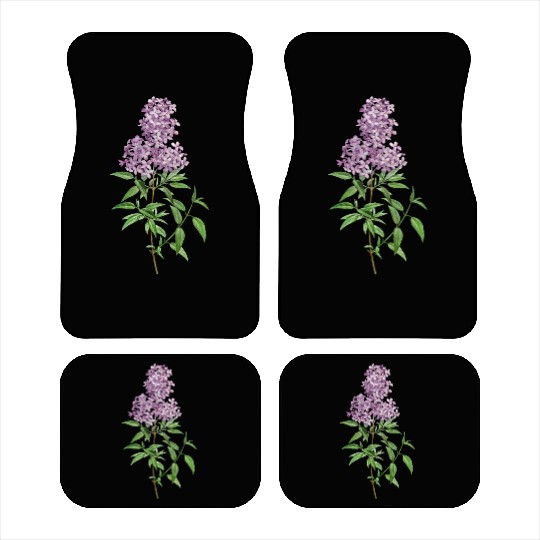 Lavender Bloom Botanical Illustration Car Mats
