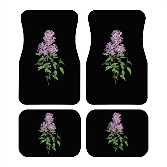 Lavender Bloom Botanical Illustration Car Mats