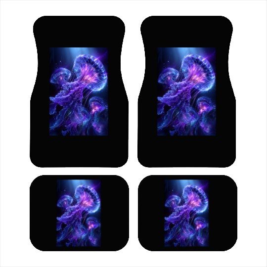 Neon Glow Jellyfish Car Mats