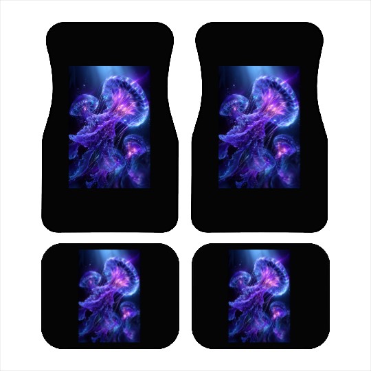 Neon Glow Jellyfish Car Mats