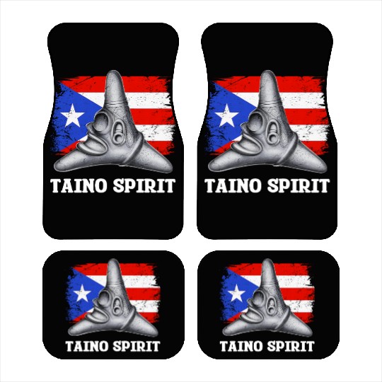 Puerto Rico Cemi Triangle Statue Flag Car Mats
