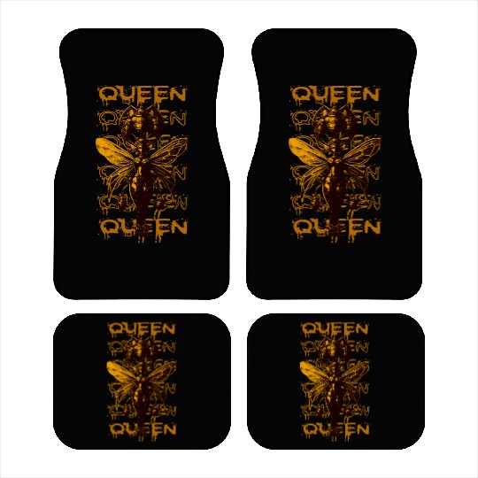 Queen Bee Warrior – Dark Fantasy Insect Art Car Mats