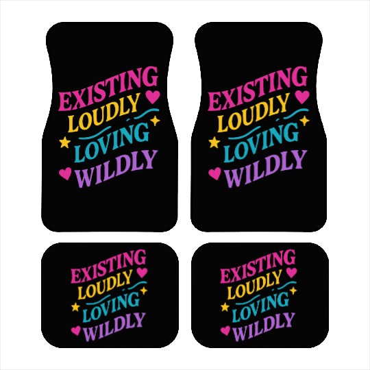 Queer Pride Queer Joy LGBTQ+ Affirmation Trans Car Mats