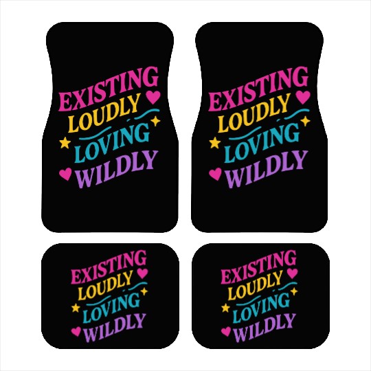 Queer Pride Queer Joy LGBTQ+ Affirmation Trans Car Mats