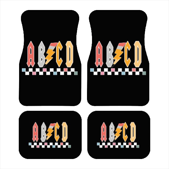 Abcd Teacher Car Mats, Teacher Appreciation Gift, Kin