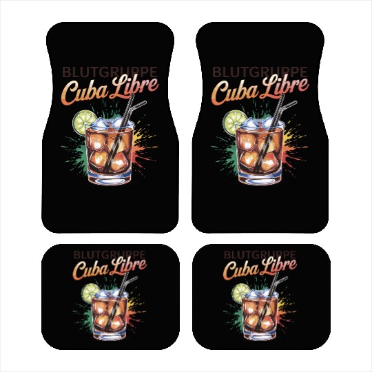 Blutgruppe Cuba Libre Cocktail Bartender Car Mats