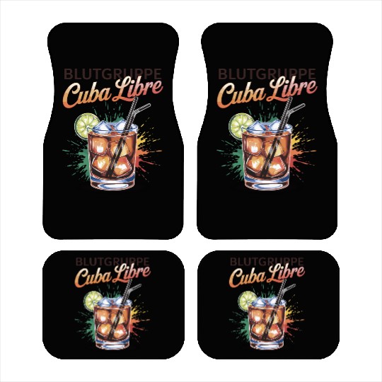 Blutgruppe Cuba Libre Cocktail Bartender Car Mats