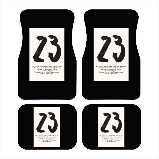Psalm 23 Typo Minimalist Christian poster Car Mats