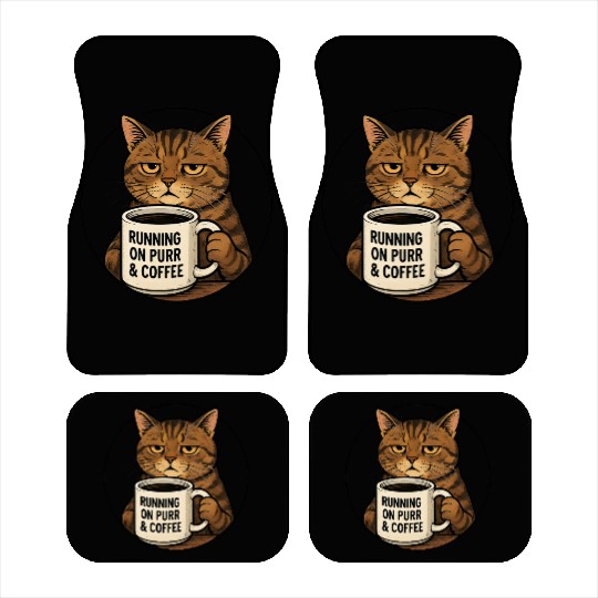 Running on Purr & Coffee Car Mats