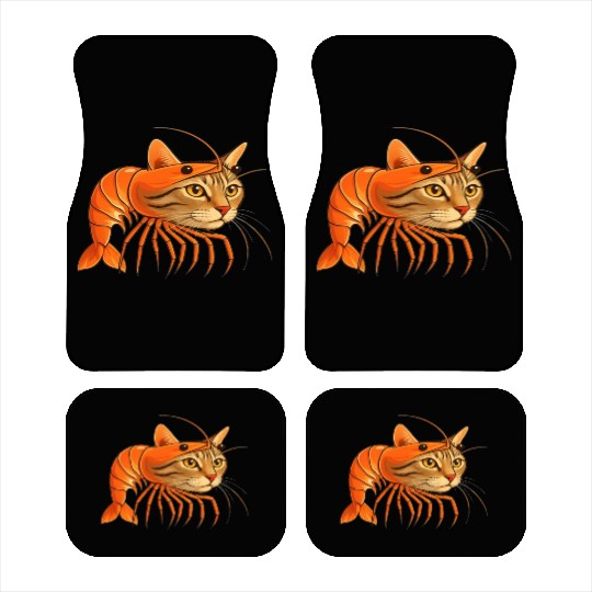Trippi Troppi Italian Brainrot – Funny Shrimp Cat  Car Mats