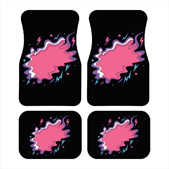 Vibrant Storm Cloud Illustration Car Mats