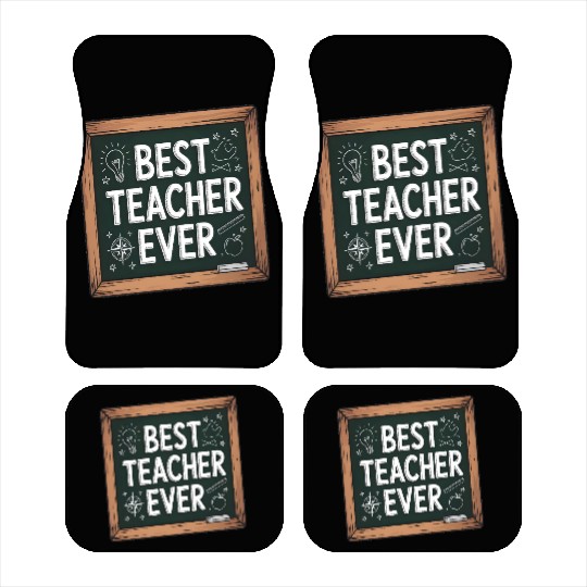 Best Teacher Ever Chalkboard Teachers Gift Car Mats