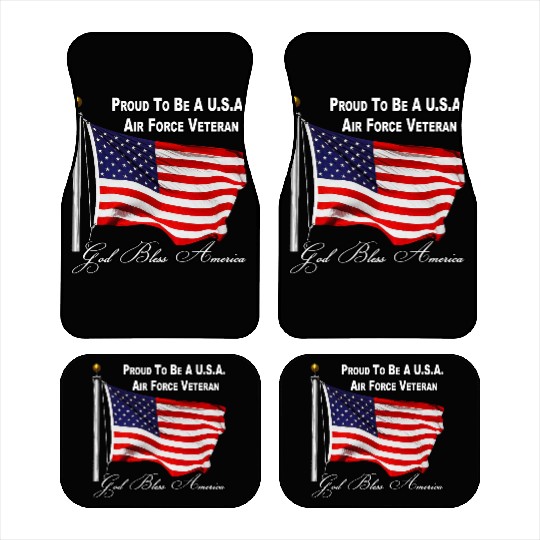 Proud To Be A US Air Force Veteran Car Mats